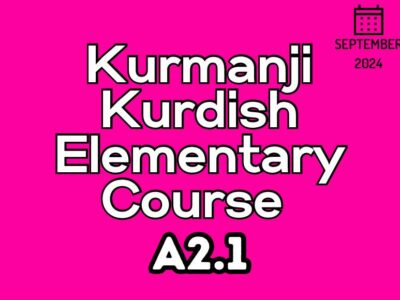 Kurdish Kurmanji Elementary A2.1 Course (starts on September, 2024)