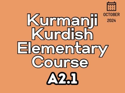 Kurdish Kurmanji Elementary A2.1 Course (starts on October, 2024)