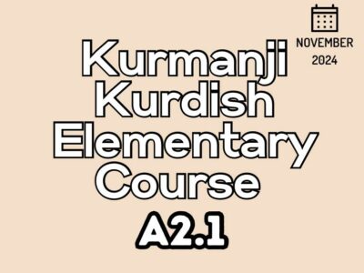 Kurdish Kurmanji Elementary A2.1 Course (starts on November, 2024)