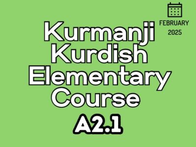 Kurdish Kurmanji Elementary (A2.1) Course (starts on February, 2025)