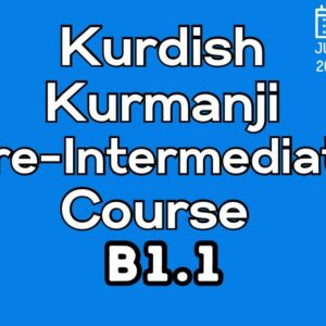 Kurdish Kurmanji PRE-INTERMEDIATE (B1.2) Course (starts on JUNE, 2025)